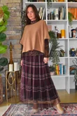 Tiby Cashmere Touch Layering Top Baroque Country Bloom Chocolate